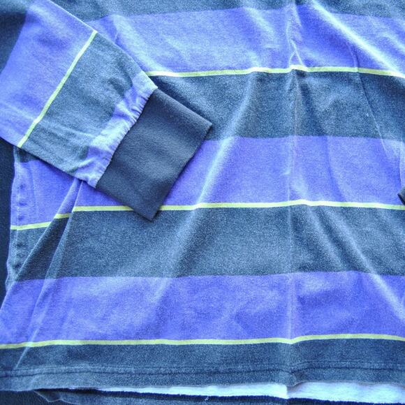 Pacsun Medium Purple and Black Striped Long Sleeve Shirt - Picture 2 of 4